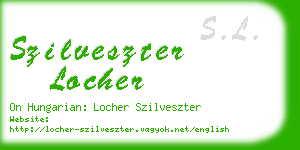 szilveszter locher business card